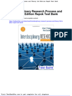 Interdisciplinary Research Process and Theory 3rd Edition Repok Test Bank