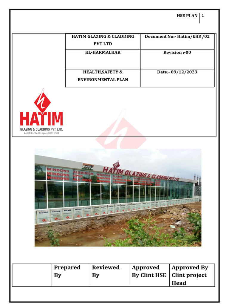 HSE PLAN PDF Occupational Safety And Health Risk HSE PLAN PDF Occupational Safety And Health Risk