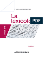 La Lexicologie