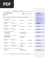 (USTET 2015) English Proficiency