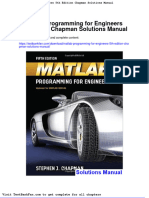 Matlab Programming For Engineers 5th Edition Chapman Solutions Manual