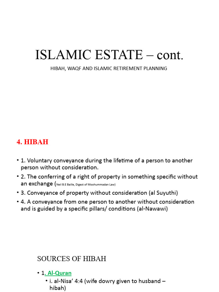 ISLAMIC ESTATE Cont PDF Retirement Pension