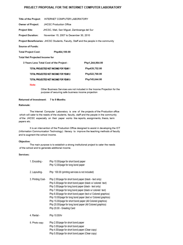Internet Computer Lab Project Proposal | PDF | Information And ...