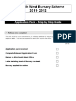 ASA South West Bursary Scheme 2011-2012: Application Pack - Step by Step Guide