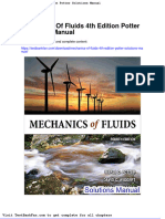 Mechanics of Fluids 4th Edition Potter Solutions Manual