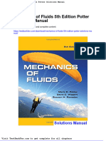 Mechanics of Fluids 5th Edition Potter Solutions Manual
