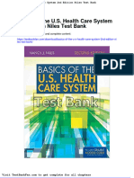 Basics of The U S Health Care System 2nd Edition Niles Test Bank