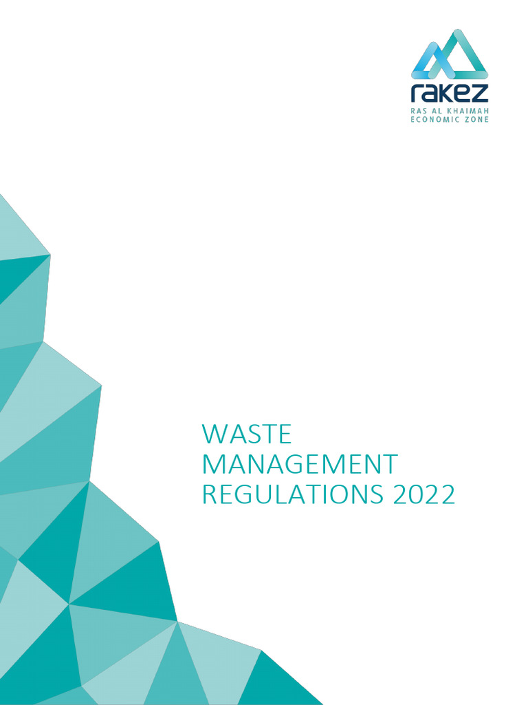 RAKEZ Waste Management Regulations 2022 | PDF | Waste | Waste Management
