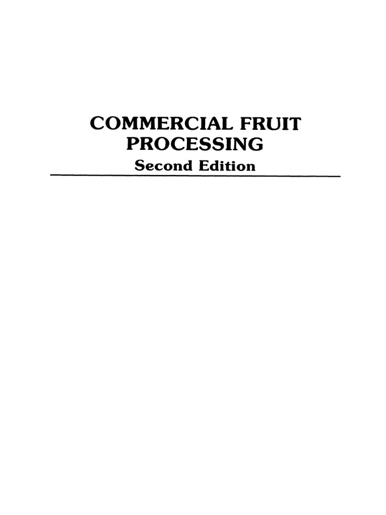 Commercial Fruit Processing Pdf Sterilization Microbiology Food