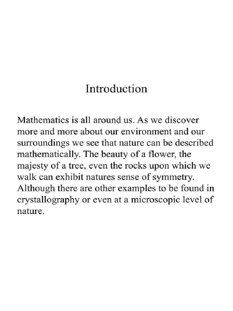 mathematics in nature PDF