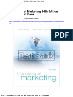 International Marketing 14th Edition Cateora Test Bank