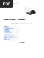 Car Head Up Display c1 Manual