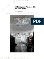 International Money and Finance 8th Edition Melvin Test Bank