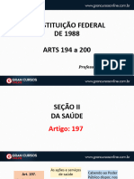 Constituição Federal DE 1988 ARTS 194 A 200: Professora Natale Souza