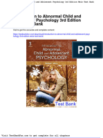 Introduction To Abnormal Child and Adolescent Psychology 3rd Edition Weis Test Bank