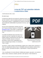 ConJur - Acórdão Da 8 Turma Do TST Justifica Vínculo Entre Uber e Motorista