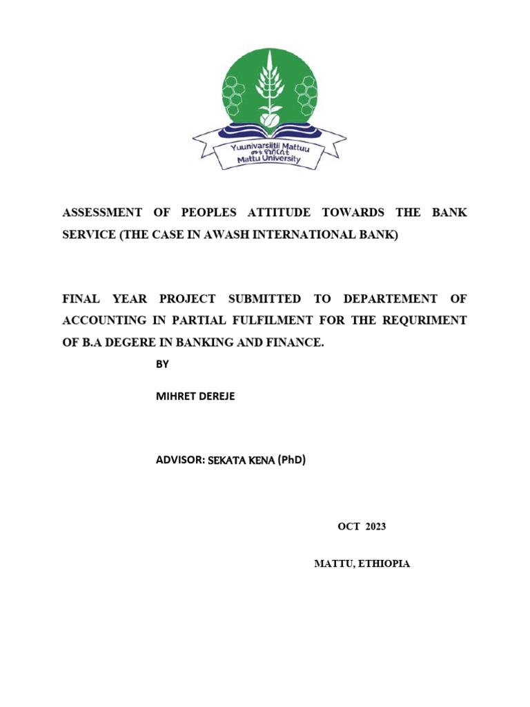 Customer Satisfaction at Awash Bank | PDF | Sampling (Statistics ...