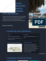 Projeto de Usina em Praia de Fortaleza Pode Derrubar Internet No Brasil e Trava Embate Com Operadora