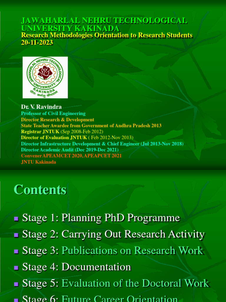 PhD Research Methodology Guide JNTUK | PDF | Sampling (Statistics ...