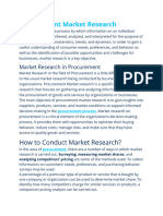 1ST REPORTER Procurement Market Research