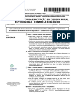 Prova - INCAPER - 2023 - AGENTE DE PESQUISA E INOVAÇÃO - ENTOMOLOGIA e CONTROLE BIOLÓGICO