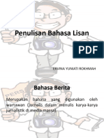 Pertemuan 4 Penulisan Bahasa Lisan