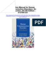 Solution Manual For Human Communication Disorders An Introduction 8 e 8th Edition 0137061331