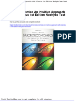 Microeconomics An Intuitive Approach With Calculus 1st Edition Nechyba Test Bank