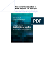 Solution Manual For Introduction To Applied Linear Algebra 1st by Boyd