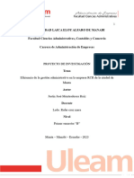 Eficiencia de La Gestion Administrativa - Trabajo Investigativo Justin