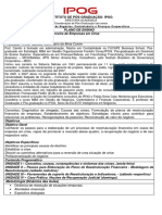 Plano de Ensino Reestruturação Financeira e Turnaround Aula Remota