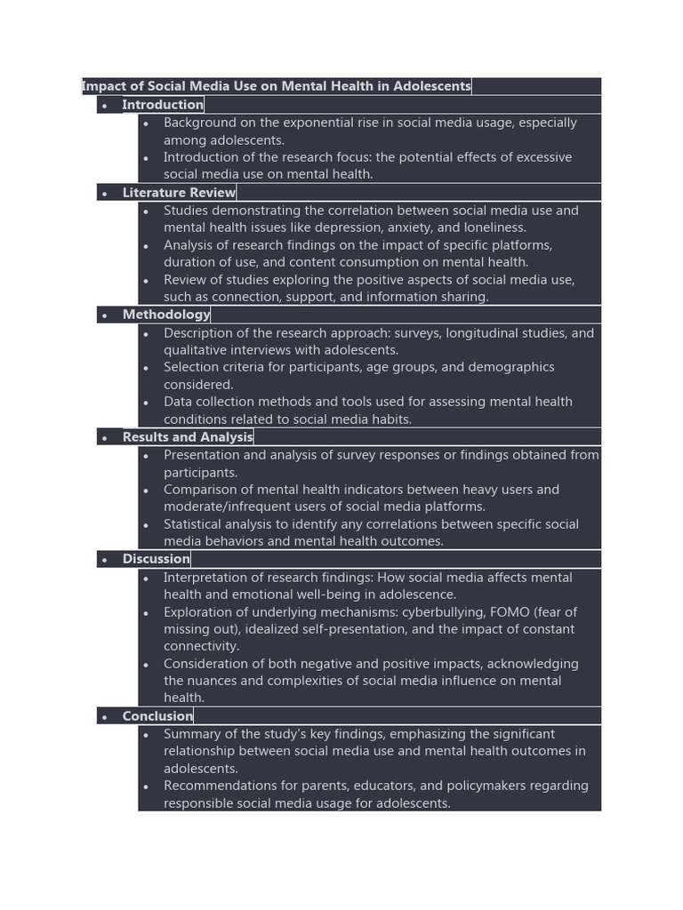 impact of social media on mental health | PDF | Social Media | Popular ...