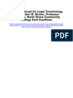 Solution Manual For Legal Terminology 6 e Gordon W Brown Professor Emeritus North Shore Community College Kent Kauffman