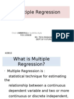 Multiple Regression: Click To Edit Master Subtitle Style
