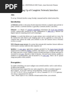 Setting Up of Complete Network Interface: Computer Networking Local Area Networks Ieee 802.3