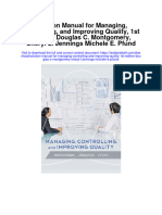 Solution Manual For Managing Controlling and Improving Quality 1st Edition Douglas C Montgomery Cheryl L Jennings Michele e Pfund