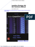 Modern Competitive Strategy 4th Edition Walker Solutions Manual