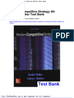 Modern Competitive Strategy 4th Edition Walker Test Bank