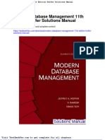 Modern Database Management 11th Edition Hoffer Solutions Manual