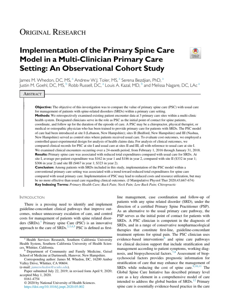 implementation-of-the-primary-spine-care-model-in-a-multi-clinician