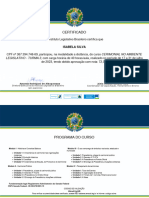 Certificado - Cerimonial Ambiente Legislativo - 31-07-2023