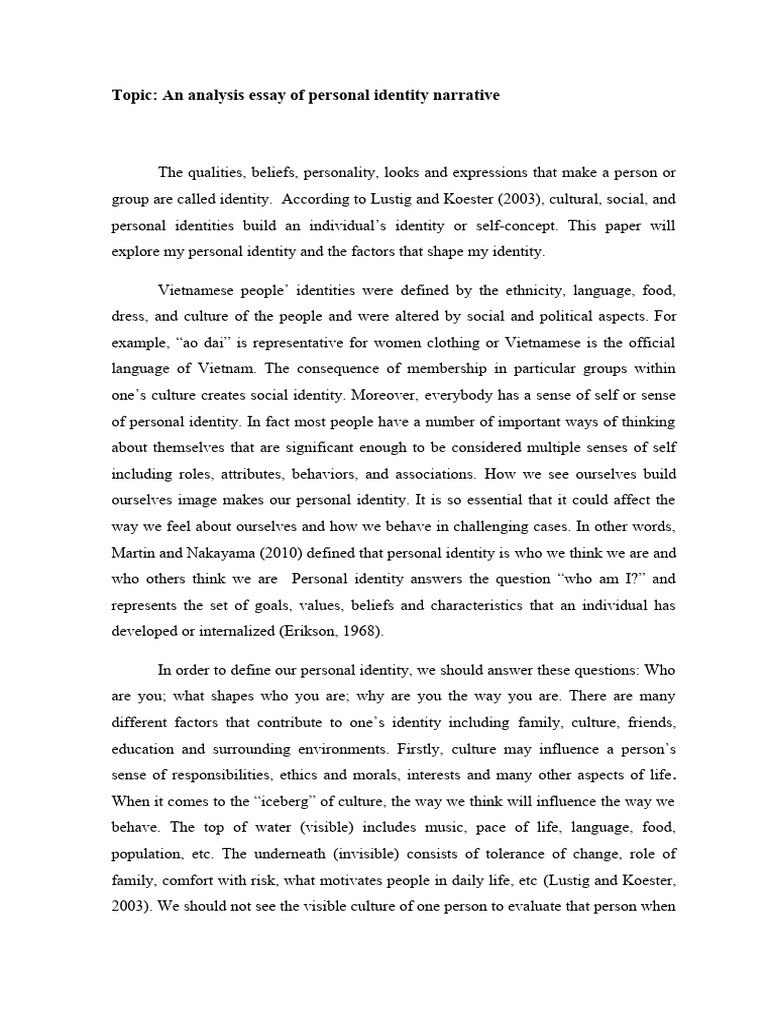 Identity In Intercultural Communication Pdf Identity Social