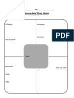 Vocabulary Word Model 1