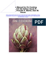 Solution Manual For On Cooking Update 5 e 5th Edition Sarah R Labensky Priscilla A Martel Alan M Hause