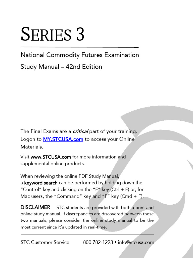 Series 3 Manual (v42) | PDF | Futures Contract | Hedge (Finance)