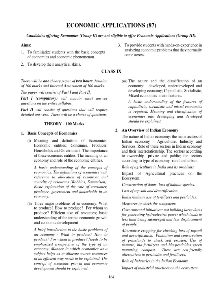 Class 9 Economics: Key Concepts Overview | PDF