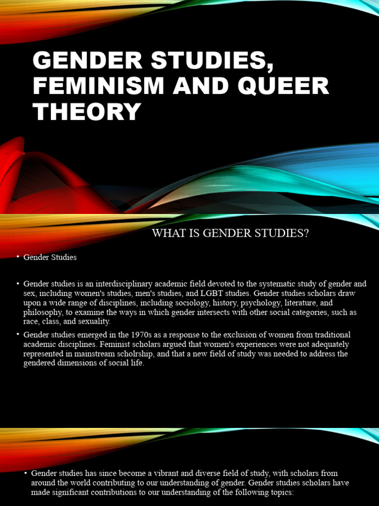 Gender Studies And Feminism Pdf Gender Studies Feminism