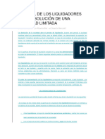 El Papel de Los Liquidadores en La Disolución de Una Sociedad Limitada