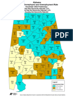 Alabama Unemployment Map by County November 2023
