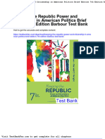 Keeping The Republic Power and Citizenship in American Politics Brief Edition 7th Edition Barbour Test Bank